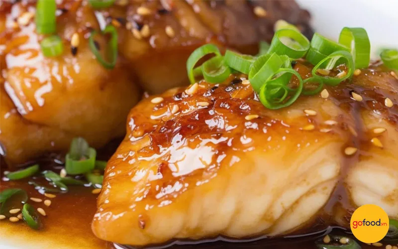 Cá tuyết sốt Teriyaki