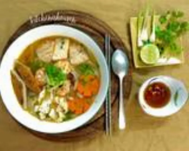 Bánh canh hải sản hoàn thành