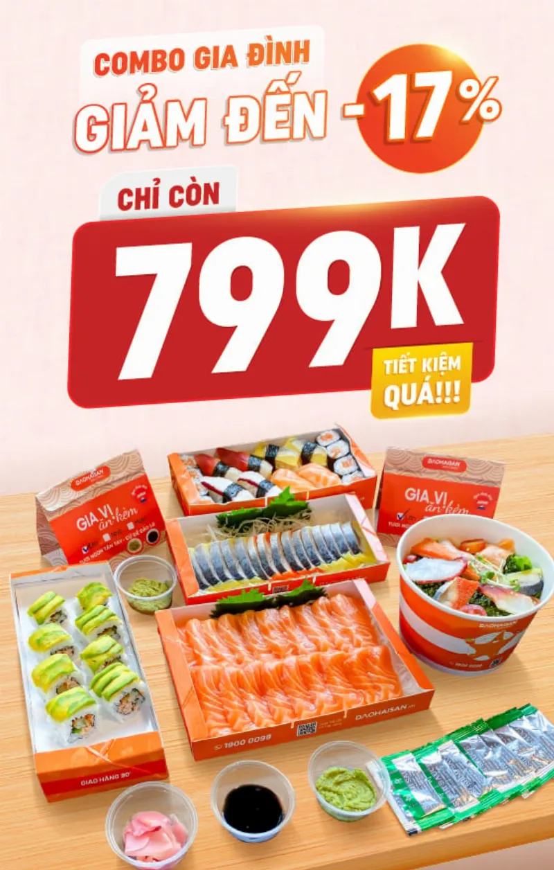 Combo sashimi cá hồi